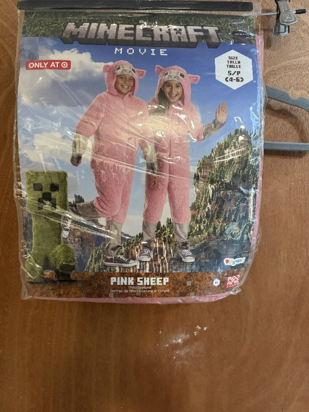 New Minecraft Pink Sheep Kids Halloween Costume size 4 - 6 New in Package
